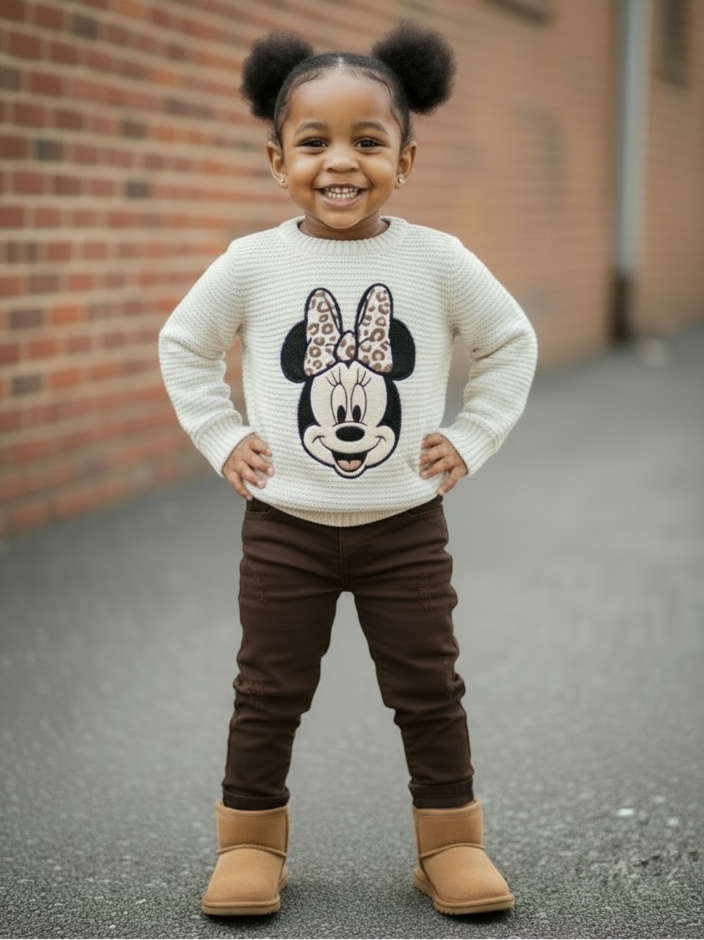 Kids Sweater with Minnie Mouse